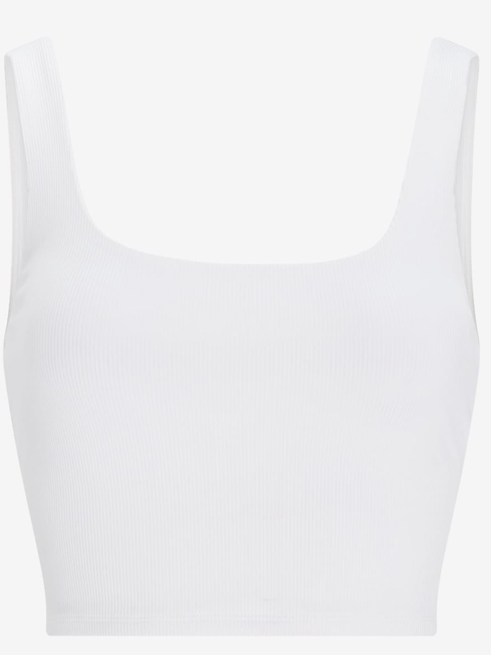 Body Contour Ribbed Square Neck Cropped Tank Top